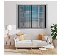 Mosquitera Ventana Corredera 105 x 115 cm Fácil de Ensamblar Autoadhesivo Mosquitera para Ventanas de Aluminio Se Cierra Automáticamente Apto para Niños y Mascotas, Negro