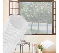 Mosquitera Ventana Enrollable 200x200cm, Malla Mosquitera para Ventanas Puede Cortar Malla Mosquitera para Puerta Y Ventana para Bloquear Mosquitos, Blanco