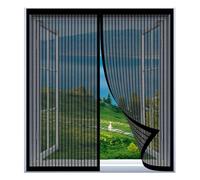 Mosquitera Ventana Enrollable 83 x 83 cm Fácil Instalación sin Taladrar, Fácil de Limpiar Mosquiteras Magnética Anti Insectos para Todas Las Ventanas, Negro