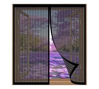 Mosquitera Ventana Extensible 45 x 70 cm Fácil Instalación sin Taladrar, Fácil de Limpiar Mosquiteras a Medida Magnética para Todas Las Ventanas, Negro
