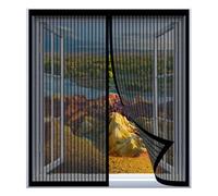 Mosquitera Ventana Extensible 75 x 80 cm Fácil Instalación sin Taladrar, Fácil de Limpiar Mosquiteras para Ventanas Fáciles de Instalar para Todas Las Ventanas, Negro