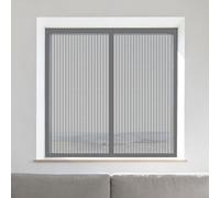 Mosquitera Ventana Magnetica 100 x 145 cm Protección Contra Mosquitos y Moscas Ajustable Mosquitera Ventana Magnetica Lavables Adecuada para Decoración Del Hogar, Gris