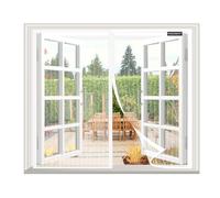 Mosquitera Ventana Magnetica 100x115cm, Mosquitera para La Ventana, Sin Taladrar, Malla Ultrafina, para la Mayoría de los Tipos de Ventanas, Blanco