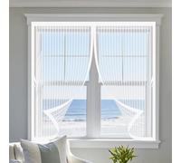 Mosquitera Ventana Magnética 101 x 95 cm Varios Tallas, Cierre Automático, No Requiere Herramientas, Mantiene El Aire Fresco Cortina Magnética para Todas Las Ventana, Blanco