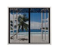 Mosquitera Ventana Magnetica 105 x 115cm Adsorción Magnética Anti Mosquito Insecto Cortina, Negro Pantalla Magnética Antimosquitos, Cierra AutomáTicamente, para La Ventana Puertas