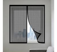Mosquitera Ventana Magnetica 110 x 150 cm Protección Contra Mosquitos y Moscas Mosquitera sin Taladrar Fácil Instalación Adhesiva para Todas Las Ventanas, Negro