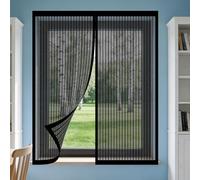 Mosquitera Ventana Magnetica 110 x 150 cm Protección Contra Mosquitos y Moscas Personalizar Mosquiteras Ventanas Fácil Instalación Adhesiva para Todas Las Ventanas, Negro