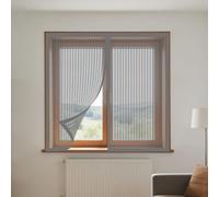 Mosquitera Ventana Magnetica 110 x 150 cm sin Taladrar Ni Atornillar Mosquitera Ventana Magnetica Fácil Instalación Adhesiva Adecuada para Decoración Del Hogar, Gris