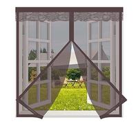 Mosquitera Ventana Magnetica 110x120cm,Cortina Mosquitera Iman Ventana, se Cierra Automáticamente es Fáciles de Instalar,Mosquitera para Ventana para Prevenir Mosquitos y Insectos,Marrón