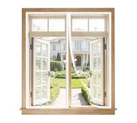 Mosquitera Ventana Magnetica 110x170 cm Blanco, Malla Ultrafina Anti-insectos Sin Taladrar, Cierre Automático con Imanes Fuertes, Adaptable a la Mayoría de Ventanas, Instalación Rápida y Fácil