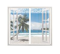 Mosquitera Ventana Magnetica 115 x 115cm Adsorción Magnética Anti Mosquito Insecto Cortina, Blanco Pantalla Magnética Antimosquitos, Cierra AutomáTicamente, para La Ventana Puertas