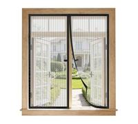 Mosquitera Ventana Magnetica 115x115 cm Negro, Malla Ultrafina Anti-insectos Sin Taladrar, Cierre Automático con Imanes Fuertes, Adaptable a la Mayoría de Ventanas, Instalación Rápida y Fácil