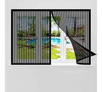 Mosquitera Ventana Magnetica 120 x 130 cm Antimosquitos Para Puerta Ventana Cierre Automático Iman Fuertes para Prevenir Mosquitos y Insectos Anti-Mosquito, Negro