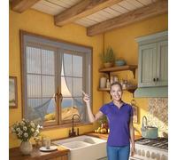Mosquitera Ventana Magnetica 120 x 145 cm Junta Magnética de Arriba a Abajo, sin Taladrar, Transpirables Puerta de Malla Magnética para Dormitorio Sala de Puerta, Gris