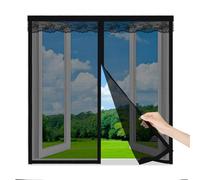 Mosquitera Ventana Magnetica 120x120cm,Cortina Mosquitera Anti Insectos para Ventanas y Puertas, Fácil de Instalar sin Taladrar,Deja Entrar Aire Fresco y Deja Fuera a los Insectos,Negro