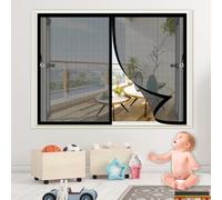 Mosquitera Ventana Magnetica 128 x 205 cm Mosquitera Magnética Ventana Cortina Mosquitera para Cierre Automático, Que Entre Aire Fresco para Todo Tipo de Ventanas, Negro