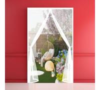 Mosquitera Ventana Magnetica 135 x 140 cm Cierre Automático Protección Contra Insectos Cortina Magnética Fácil Instalación, sin Taladrar para Puerta Exterior Balcón, Blanco