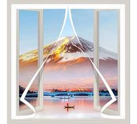 Mosquitera Ventana Magnetica 140 x 134 cm Adiós a Los Mosquitos Cierre Automático Mosquiteras para Ventanas sin Taladrar para Ventanas y Puertas, Blanco