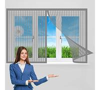 Mosquitera Ventana Magnetica 160 x 110 cm Mosquitera Ventana Magnética Contra Moscas Protección Contra Mosquitos y Moscas para Ventanas Balcón Patio, Gris