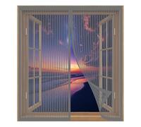 Mosquitera Ventana Magnetica 40 x 90 cm Fácil Instalación sin Taladrar, Fácil de Limpiar Pantalla Insectos Proteccn Magn¨¦Tica para Todas Las Ventanas, Gris