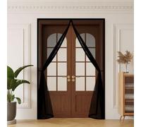 Mosquitera Ventana Magnetica 45 x 100 cm Se Cierra Automáticamente, Anti-Insectos Mosquitera para Puerta Fácil Instalación, sin Taladrar para Puerta Exterior Balcón, Negro