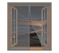 Mosquitera Ventana Magnetica 45 x 60 cm Fácil Instalación sin Taladrar, Fácil de Limpiar Cortina Mosquitera con Imanes para Todas Las Ventanas, Gris