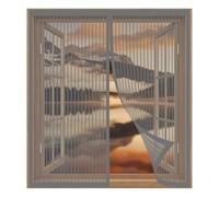 Mosquitera Ventana Magnetica 45 x 70 cm Fácil Instalación sin Taladrar, Fácil de Limpiar Cortinas Mosquiteras con Malla para Todas Las Ventanas, Gris