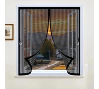 Mosquitera Ventana Magnética 55 x 60 cm Varios Tallas, Cierre Automático, No Requiere Herramientas, Mantiene El Aire Fresco Cortinas Mosquiteras para Todas Las Ventana, Negro