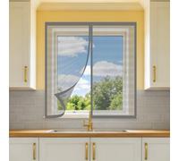 Mosquitera Ventana Magnetica 60 x 65 cm sin Taladrar Ni Atornillar Mosquitera Magnética Ventana Lavables para Balcón Corredera Terraza, Gris