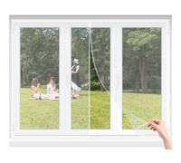mosquitera ventana magnetica 60x60cm Blanco Antimosquitos con Imanes Tela Mosquiteras de Ventanas para ventanas del Balcón Anti insecto Sellado Automático