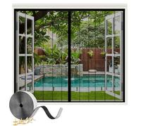 Mosquitera Ventana Magnetica 60x95cm Adsorción Magnética Cortina Anti Insecto Mosquitera, Pantalla Contra Insectos, Autoadhesivo Magnético Antimosquitos Malla, Cierre Automático, para Puerta Ventana