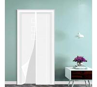 Mosquitera Ventana Magnetica 65 x 90 cm con Imanes, Cierre Automático, Que Entre Aire Fresco Cortina Mosquitera Puerta Magnetica para Balcón, Cocina, Dormitorio, Blanco