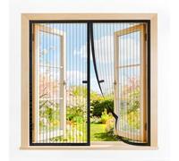 Mosquitera Ventana Magnética 65x75cm, Malla Ultrafina Antimosquitos e Insectos, Instalación Rápida Sin Taladrar, Ideal para la Mayoría de Ventanas, Negra