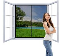 Mosquitera Ventana Magnética 65x95cm Cortina Contra Mosquitos Cortinas Mosquiteras Iman Fuerte Cierre Magnético Automático Contra Mosquitos Antimoscas Negro