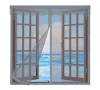 Mosquitera Ventana Magnetica 70x100cm,Mosquiteras para Ventanas Fáciles de Instalar,Cierre Automático Cortina Mosquitera Iman Ventana,Entre Aire Fresco,Gris