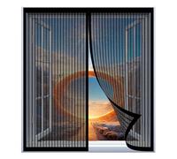 Mosquitera Ventana Magnetica 75 x 110 cm Fácil Instalación sin Taladrar, Fácil de Limpiar Autosellada para Todas Las Ventanas, Negro