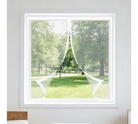 Mosquitera Ventana Magnetica 75 x 115 cm Mantiene Insectos, Moscas y Mosquitos Fuera Window Mosquito Net Fácil de Ensamblar Autoadhesivo para Todas Las Ventanas, Blanco
