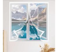 Mosquitera Ventana Magnetica 75 x 165 cm Protección Contra Mosquitos y Moscas Mosquiteras Ventanas Magnética Lavables para Ventanasde Balcón, Ventanasde Patio, Sala, Blanco