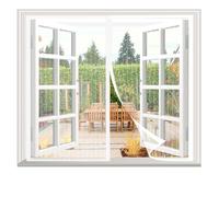 Mosquitera Ventana Magnetica 75x110cm, Mosquitera para La Ventana, Sin Taladrar, Malla Ultrafina, para la Mayoría de los Tipos de Ventanas, Blanco