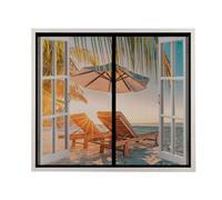 Mosquitera Ventana Magnetica 80 x 110cm Autocebante Cortina Ventana Magnética Protección Insectos Cortina Malla Resistente, Cierre Automático Contra Mosquitos Cortina