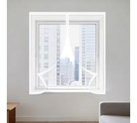 Mosquitera Ventana Magnetica 80 x 160 cm Mantiene Insectos, Moscas y Mosquitos Fuera Ajustable Mosquitera Ventana Magnetica Fácil de Limpiar para Todas Las Ventanas, Blanco