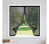 Mosquitera Ventana Magnetica 80 x 160 cm Mantiene Insectos, Moscas y Mosquitos Fuera Window Mosquito Net Fácil de Ensamblar Autoadhesivo para Todas Las Ventanas, Negro