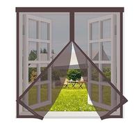 Mosquitera Ventana Magnetica 80x165cm,Mosquiteras de Ventanas, se Cierra Automáticamente es Fáciles de Instalar,Cortina Magnetica Ventana para Prevenir Mosquitos y Insectos,Marrón