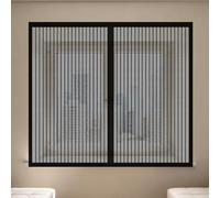 Mosquitera Ventana Magnetica 85 x 125 cm Imanes Se Cierran Automáticamente Mosquiteras Ventanas Magnética Fácil de Limpiar Adecuada para Decoración Del Hogar, Negro