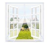 Mosquitera Ventana Magnetica 85x110cm,Mosquiteras de Ventanas, se Cierra Automáticamente es Fáciles de Instalar,Cortina Magnetica Ventana para Prevenir Mosquitos y Insectos,Blanco