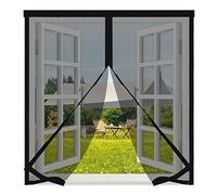 Mosquitera Ventana Magnetica 85x155cm,Mosquiteras de Ventanas, se Cierra Automáticamente es Fáciles de Instalar,Cortina Magnetica Ventana para Prevenir Mosquitos y Insectos,Negro