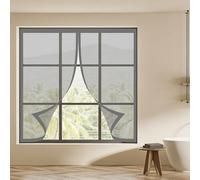 Mosquitera Ventana Magnetica 90 x 140 cm Protección Contra Mosquitos y Moscas Cortinas Mosquitera Ventana Lavables Adecuada para Decoración Del Hogar, Gris