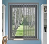 Mosquitera Ventana Magnetica 90 x 140 cm Protección Contra Mosquitos y Moscas Personalizar Mosquiteras Ventanas Fácil Instalación Adhesiva para Todas Las Ventanas, Gris