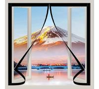 Mosquitera Ventana Magnetica 90 x 90 cm Adiós a Los Mosquitos Cierre Automático Mosquiteras para Ventanas sin Taladrar para Ventanas y Puertas, Negro