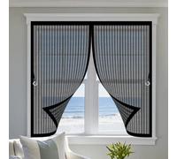 Mosquitera Ventana Magnética 90 x 90 cm Varios Tallas, Cierre Automático, No Requiere Herramientas, Mantiene El Aire Fresco Cortina Magnética para Todas Las Ventana, Negro